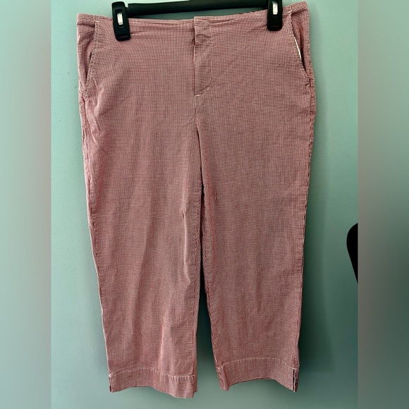 AMERICAN EAGLE GINGAM PRINT APPLE PICKING CROPS - Picture 2 of 5